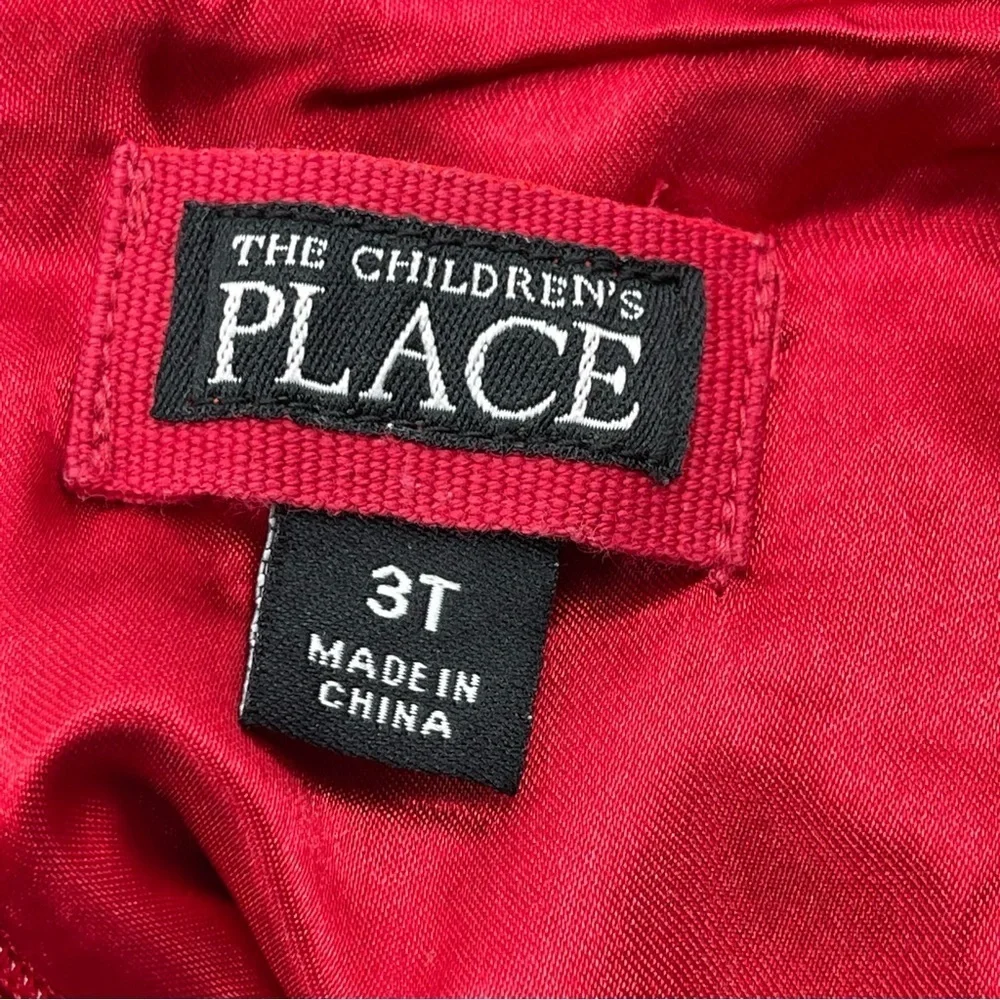 Vintage The Children's Place red velour‎ dress tulle jumper Christmas size 3T